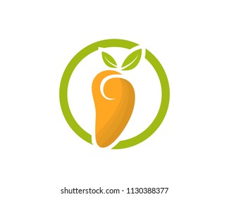 Mango in flat style mango logo mango icon vector 
