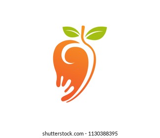 Mango in flat style mango logo mango icon vector 