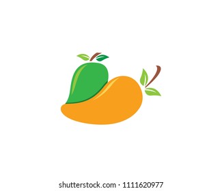 Mango in flat style. Mango vector logo. Mango icon