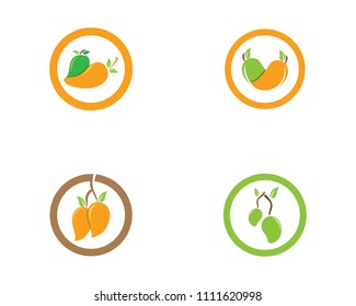 Mango in flat style. Mango vector logo. Mango icon