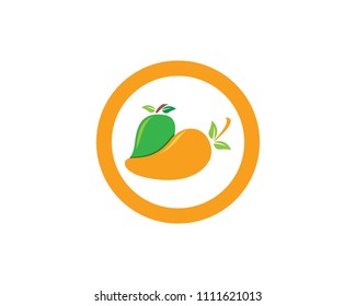 Mango in flat style. Mango vector logo. Mango icon
