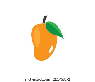 Mango in flat style. Mango vector logo. Mango icon. 