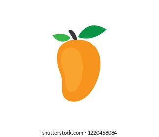 Mango in flat style. Mango vector logo. Mango icon. 