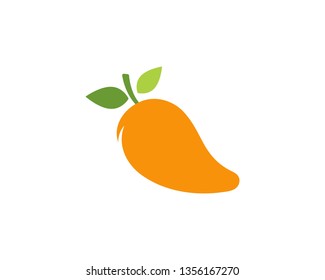 Mango in flat style. Mango vector logo. Mango icon