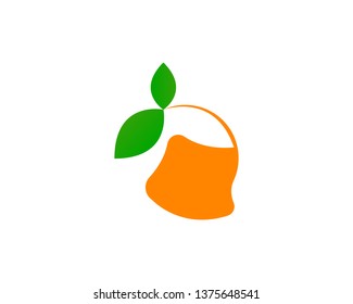 Mango in flat style. Mango vector logo. Mango icon