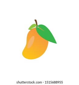 Mango in flat style. Mango vector logo. Mango icon. 