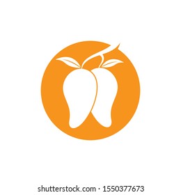 Mango in flat style. Mango vector logo. Mango icon