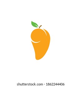 Mango in flat style. Mango vector logo. Mango icon. 