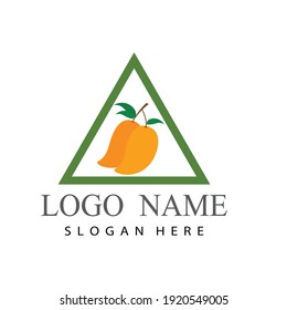 Mango in flat style. Mango vector logo. Mango icon