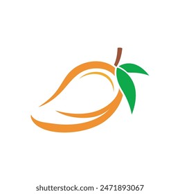 Mango en estilo plano. Logo de Vector de mango. Icono de mango. 