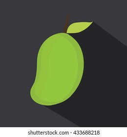Mango in flat style. Vector Logo. Isolated. Illustration