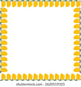 Mango frame. Hello autumn, thanksgiving decoration. Frame with empty space for your text