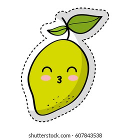 mango fresh fruit comic character vector illustration design