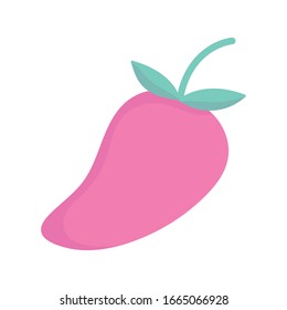 mango fresh fruit food cartoon icon style design vector illustration