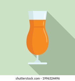 Icono de jugo fresco de mango. Ilustración plana del icono del vector del jugo fresco de mango para el diseño web