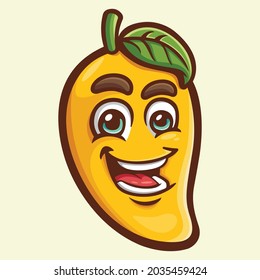 mango fruit character cartoon design