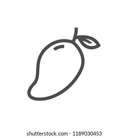 Mango fruit icon flat line style vector image