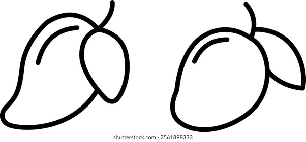 "Mango Fruit Icon – Fresh and Tropical Produce Concept Illustration"