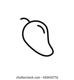 Mango fruit icon isolated on a white background