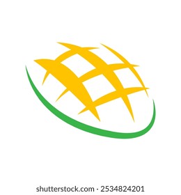 Ilustração do design do logotipo do ícone da fruta da manga