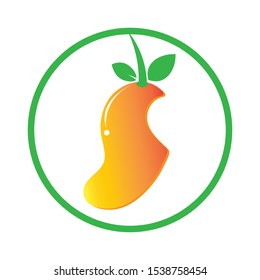 mango fruit icon logo vector