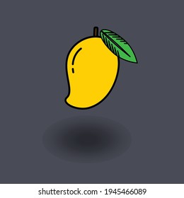 Eine Mango- oder Fruchtsymbol, die einfach und nett ist