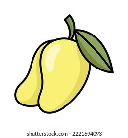 mango fruit icon vector design template in white background