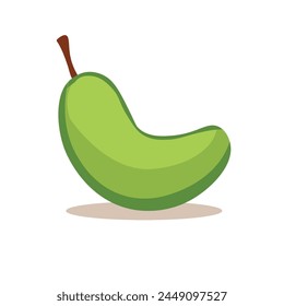 Mango fruit icon vector, flat design illustration, king of fruits