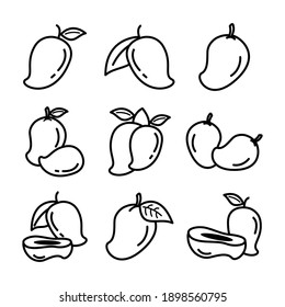 Mango Frucht Symbol Vektorzeichen und Symbole.
