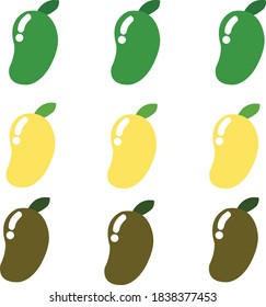  
mango fruit icons Vector illustration.
