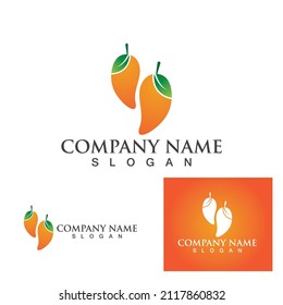 Mango fruit juice logo  icon illustration design