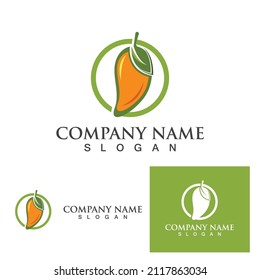 Diseño de iconos del logotipo de zumo de fruta de Mango
