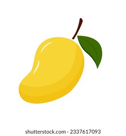 Icono vectorial de jugo de frutas de mango en símbolo moderno de estilo de dibujos animados planos