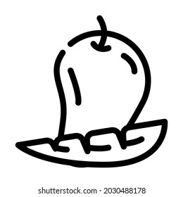 mango fruit line icon vector. mango fruit sign. isolated contour symbol black illustration