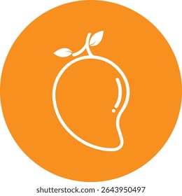 Mango fruit logo design template Vector