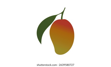 Mango fruit logo isolated on white background	
