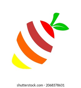 Mango fruit logo template. Healthy Fruit design with modern style. 3d  mango isolated on white background for packaging or web design. Vector EPS. Mango logo icon in flat style. Vector illustration. 