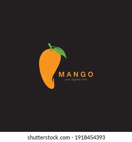 Mango fruit logo vector illustration design template. Mango in flat style. Mango icon. Mango and Healthy Fruit design with modern style. Vector illustration