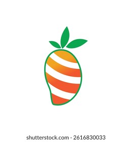 Mango fruit logo vector and symbol design