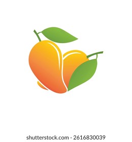 Mango fruit logo vector and symbol design