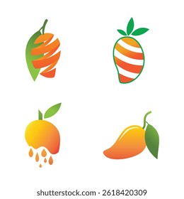 Mango fruit logo vector and symbol design