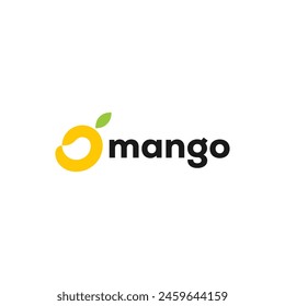 mango fruit logo vector. white background