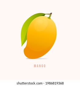 Fruto de mango Ilustración vectorial de estilo moderno.