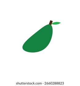 Mangofrucht auf weißem Hintergrund, Vektorgrafik