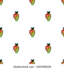 Mango fruit seamless pattern