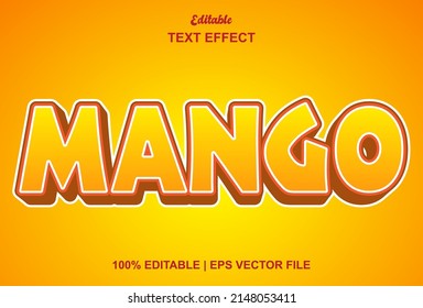 Mango Fruit Text Effect For Brand Editable.