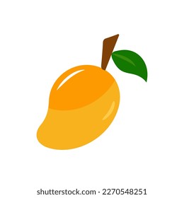 Icono vectorial de fruta de mango. Mango de estilo plano. Ilustración vectorial de la fruta tropical. Gráfico vectorial de ilustración de mango. Buena comida y bebida.