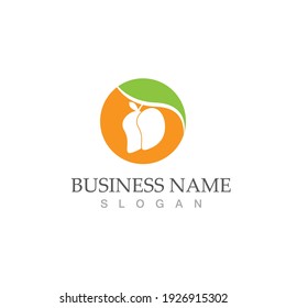 mango fruit vector icon ilustration template