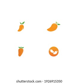 plantilla de ilustración de icono de vectores de frutos de mango