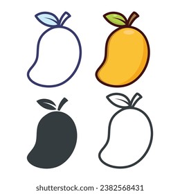 Mango fruit vector icon on trendy design